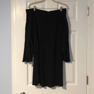 Off the shoulder black dress